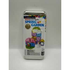 Magna-Tiles microMAGS Travel Spring Garden 24 Piece Magnetic Building Set NWT
